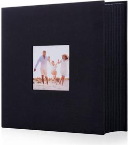 img 4 attached to 📷 Large Capacity Artmag Fabric Photo Album - Holds 1000 Horizontal and Vertical 4x6 Photos for Family, Wedding, and Anniversary - Linen Album with 1000 Pockets (Color: Black)