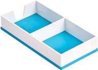 amazon basics blue and white sticky note holder: keep your notes organized with style! логотип