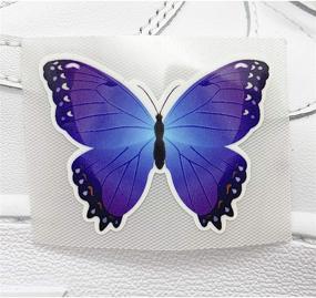 img 2 attached to 🦋 Lemonadeus Butterfly Decal Patches for Custom Nike Air Force 1/Vans/Stickers Kit - DIY Hand Painted Sneaker Idea - Design Your Own Shoes (Set of 6) - Purple Morpho