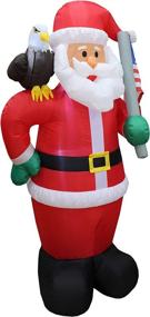 img 2 attached to 🏼 Captivating 6-Foot Patriotic Santa Claus Inflatable: A Must-Have Christmas Yard Decoration!