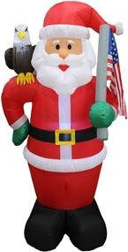 img 3 attached to 🏼 Captivating 6-Foot Patriotic Santa Claus Inflatable: A Must-Have Christmas Yard Decoration!