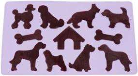 img 2 attached to 🐶 LYWUU Silicone Dog Shape Ice Cube Mold and Trays for Jelly, Biscuits, Chocolate, Candy, and Baking