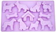 🐶 lywuu silicone dog shape ice cube mold and trays for jelly, biscuits, chocolate, candy, and baking логотип