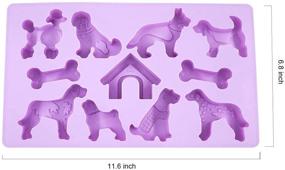 img 3 attached to 🐶 LYWUU Silicone Dog Shape Ice Cube Mold and Trays for Jelly, Biscuits, Chocolate, Candy, and Baking