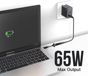 img 3 attached to 🔌 SlimQ 65W GaN Charger - Dual Ports Wall Charger [USB C+USB A] - Compatible with MacBook Pro, iPhone 13/12/11/Pro Max, XS/XR/X, iPad Pro/Air, iPhone, Surface, Type C Laptop