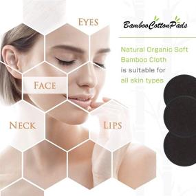 img 2 attached to 🌿 10 Pack of Reusable Makeup Remover Pads - 2-Layer 3.15 inch Black - Washable Eco-friendly Natural Organic Bamboo Cotton Round Pads with Laundry Bag - Soft Facial Cleansing Cloths - Toner Pads - Towel Wipe for Face...