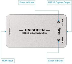 img 3 attached to 🔌 UNISHEEN UC3200H HDMI в USB 3.0 видеоадаптер - HD 1080P устройство для прямой онлайн-трансляции и записи для трансляций, захвата игр и конвертации видео