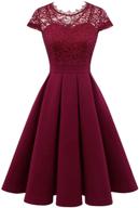 dressystar women's vintage floral lace cocktail party dress with pockets: perfect fit & flare prom dress! logo