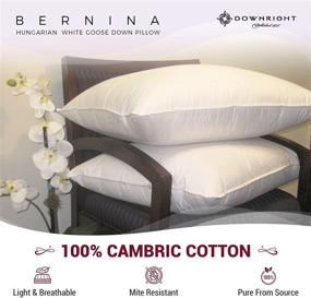 img 2 attached to 🛏️ Downright 254 Thread Count Bernina Down Pillow – 20oz, Queen Size (20x30)