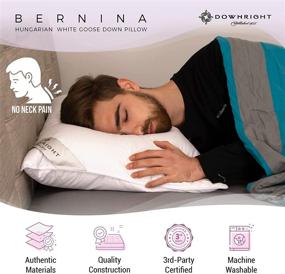 img 1 attached to 🛏️ Downright 254 Thread Count Bernina Down Pillow – 20oz, Queen Size (20x30)