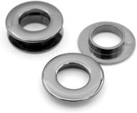 🔗 craftmemore gunmetal black push snap grommet rings - pack of 4, 11mm (7/16") eyelet o-rings with easy installation for purse loops and flat surfaces logo