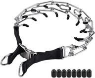 aheasoun dog prong training collar: adjustable stainless steel links with comfort rubber tips and quick release metal buckle, perfect for small to medium dogs logo