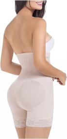 img 3 attached to 🩱 MARIAE Colombian Slimming Strapless Boyshorts Shapewear Bodysuit, Fajas