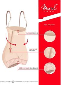 img 1 attached to 🩱 MARIAE Colombian Slimming Strapless Boyshorts Shapewear Bodysuit, Fajas