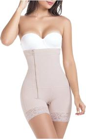 img 4 attached to 🩱 MARIAE Colombian Slimming Strapless Boyshorts Shapewear Bodysuit, Fajas