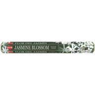 jasmine blossom hem incense: 20 stick hex 🌸 tubes in a box of six - hand-rolled in india логотип