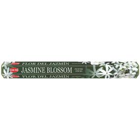 img 4 attached to Jasmine Blossom HEM Incense: 20 Stick Hex 🌸 Tubes in a Box of Six - Hand-Rolled in India