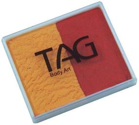 img 1 attached to Enhance Your Face Paint Designs with TAG Split Cakes - Golden Orange and Red (50 gm)