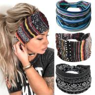 🎀 gortin boho headbands: stylish, stretchy, and versatile hair bands for women and girls - set of 3 logo