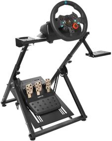 img 4 attached to 🕹️ Foldable & Tilt-Adjustable Marada Racing Wheel Stand X Frame for G29 G920 T300RS T150 - Steering Wheel Stand for PS4 Xbox (Pedals NOT Included)