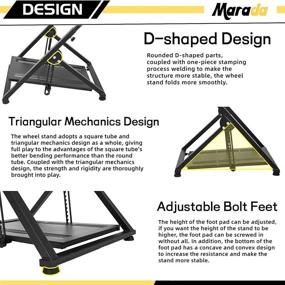 img 1 attached to 🕹️ Foldable & Tilt-Adjustable Marada Racing Wheel Stand X Frame for G29 G920 T300RS T150 - Steering Wheel Stand for PS4 Xbox (Pedals NOT Included)