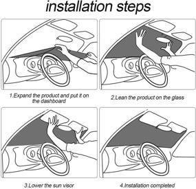 img 1 attached to Windshield American Steering Protection Foldable Interior Accessories