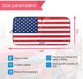 img 3 attached to Windshield American Steering Protection Foldable Interior Accessories