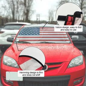 img 2 attached to Windshield American Steering Protection Foldable Interior Accessories