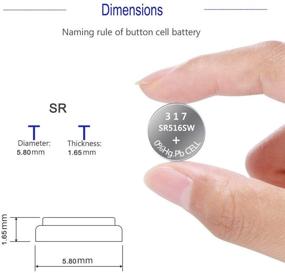 img 2 attached to 🔋 Long-lasting and Cost-effective 10-Pack 317 SR516SW Watch Battery 1.5V Button Cell