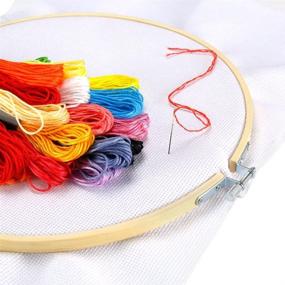 img 1 attached to 🧵 Caydo 3 Pack 12 Inch Wood Embroidery Hoop Circle Cross Stitch Hoop Ring for Art Craft Handy Sewing: High-Quality and Durable Hoop Set