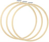 🧵 caydo 3 pack 12 inch wood embroidery hoop circle cross stitch hoop ring for art craft handy sewing: high-quality and durable hoop set logo