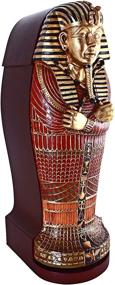 img 2 attached to Gold Leaf 27-Inch Egyptian Mummy Sarcophagus Coffin DVD Storage Cabinet - Design Toscano King Tutankhamen