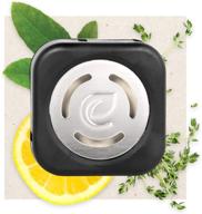 🍋 enviroscent non-toxic car air freshener set (4-piece) - lemon leaf + thyme infused with essential oils, includes 1 car vent clip and 3 scent pods logo