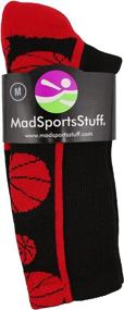 img 3 attached to MadSportsStuff Crazy Basketball Socks Medium Sports & Fitness