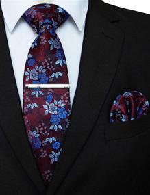 img 2 attached to 🌸 Floral Necktie Pocket Hankerchief: Stylish Men's Accessories for Ties, Cummerbunds & Pocket Squares by JEMYGINS