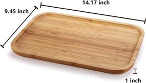 img 3 attached to 🎋 Elegantly Crafted Yarlung Bamboo Serving Rectangular Platter: Perfect for Stylish Serving