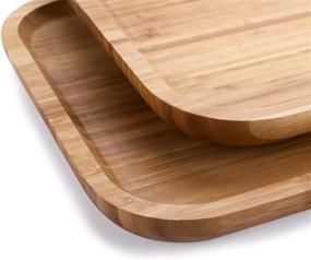 img 2 attached to 🎋 Elegantly Crafted Yarlung Bamboo Serving Rectangular Platter: Perfect for Stylish Serving