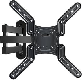 img 4 attached to 📺 Full Motion TV Wall Mount Bracket with Articulating Arms, Swivel, Tilt, Extension, and Rotation for 28-60 Inch LED LCD Flat & Curved Screen TVs - Max VESA 400x400mm, 80 lbs Capacity