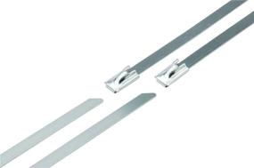 img 1 attached to DEI 010203 20-Inch Stainless Steel Locking Ties - Pack of 10