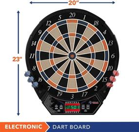 img 3 attached to 🎯 Rally and Roar 15.5" Electronic Dartboard: Advanced Scoring, 20 Game Modes, Includes 6 Soft Tip Darts