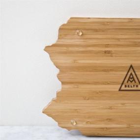 img 2 attached to AHeirloom: The Original Ohio State Shaped Serving & Cutting 🍽️ Board - Made in the USA from Organic Bamboo, Large 15