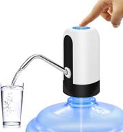 🚰 kufung portable water bottle pump: convenient 5 gallon electric dispenser for camping, kitchen, workshop, garage - usb charging and switch included (white, 1 pack) logo