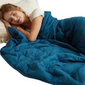 img 4 attached to MERRY LIFE Weighted Blanket Blankets Bedding and Blankets & Throws