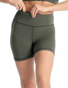 img 2 attached to 🩳 Hopgo Women's High Waist Biker Shorts 4" - Yoga Workout Tummy Control Compression Running Shorts with Inner Pocket