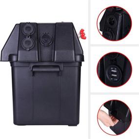 img 2 attached to 🔋 Smart Battery Box Power Center для дома на колесах с двумя разъемами Anderson: идеальное решение для батареи подвесного мотора на морских лодках.