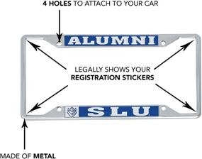 img 1 attached to Металлическая рамка для автомобильных номеров выпускников SLU Billikens от Desert Cactus - официально лицензирована для переднего или заднего бампера.