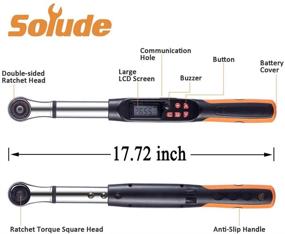 img 3 attached to 🔧 Accurate & Reliable: SOLUDE 3/8 inch Digital Torque Wrench, 5-99.6 ft-lbs Range with Buzzer & LED Indicator, ±2% Precision