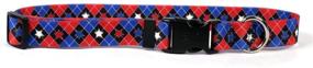img 1 attached to 🐶 Vibrant and Convenient: Yellow Dog Design Easy-Snap Pet Collar from the Patriotic Collection