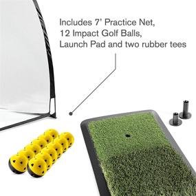 img 2 attached to ⛳ Enhance Your Golf Skills with SKLZ Home Golf Driving Range Kit - Complete with Net, Golf Balls, Launch Pad, and Tees