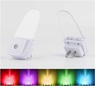 rgb led night light set - plug-in with dusk-to-dawn sensor, auto on/off, color changing, multi-color nightlight duo логотип